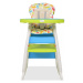 Detská jedálenská stolička 3v1 so stolíkom Dekorhome Modrá / zelená,Detská jedálenská stolička 3