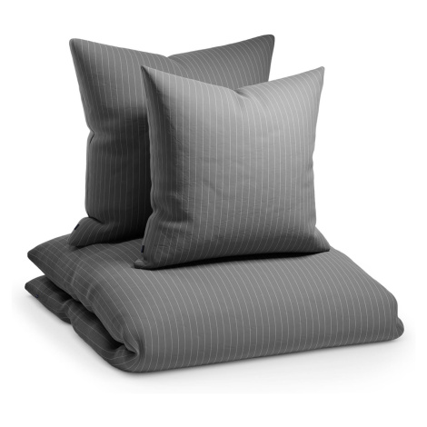Sleepwise Soft Wonder-Edition, posteľná bielizeň, šedá/biela pruhovaná, 155 × 200 cm, 80 x 80 cm