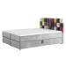 Expedo Čalúnená posteľ boxspring APPLE + topper, 140x200, itaka 14/červená