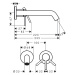 Hansgrohe Tecturis S, páková umývadlová batéria EcoSmart+ pod omietku s výtokom 225 mm, biela ma