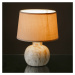 Béžová keramická stolová lampa s textilným tienidlom (výška  26,5 cm) – Casa Selección