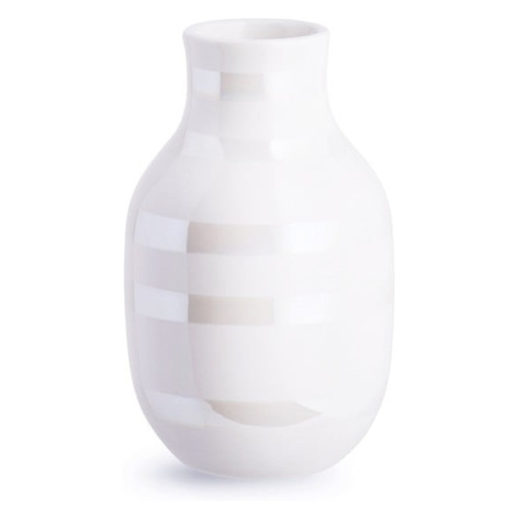 Biela kameninová váza Kähler Design Omaggio, výška 12,5 cm