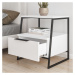Biely nočný stolík s poličkami Pal – Kalune Design