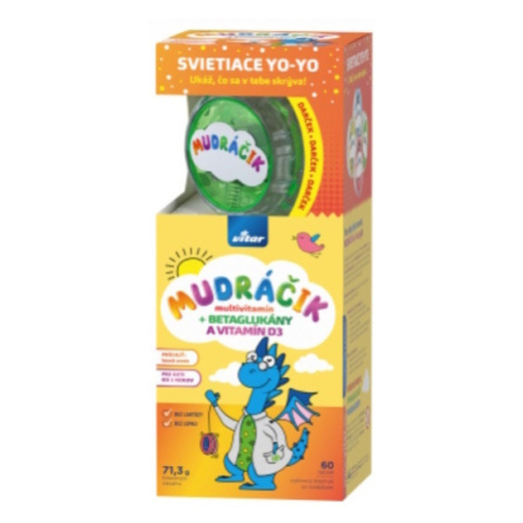 VITAR Mudráčik multivitamín + betaglukány 60 tabliet + DARČEK yo-yo Vitar Veteriane