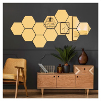 Súprava samolepiek na stenu 12 ks 17x20 cm Hexagons Gold - Ambiance