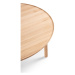 Okrúhly konferenčný stolík z dubového dreva v prírodnej farbe ø 100 cm Mu - Gazzda