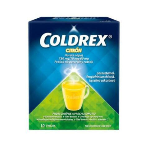 COLDREX horúci nápoj citrón 10 vrecúšok