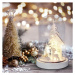 Solight LED vianočný Zasnežený domček, biela, 18 cm, 10x LED, 2x AA