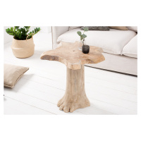 Estila Dizajnový príručný stolík Teak Root 60cm