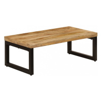 Konferenčný stolík masívne drevo/kov Dekorhome Mangovník / černá,Konferenčný stolík masívne drev