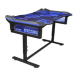 E-blue Herní stůl EGT004BK, 135x78,5cm, 72-91,2cm, RGB podsvícení, výškově nastavitelný, s podlo