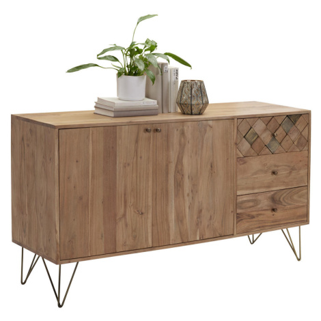 Ambia Home KOMODA, akácia, farby akácie, bronzová, 145/80/45 cm