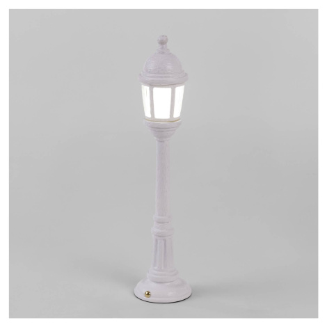 Vonkajšie LED svietidlo Street Lamp batéria, biela SELETTI