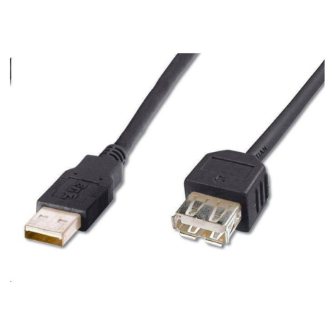 PREMIUMCORD USB 2.0 predlžovací kábel, A-A, 2 m čierny