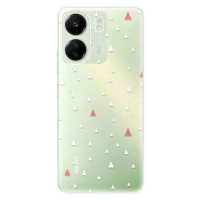 Odolné silikónové puzdro iSaprio - Abstract Triangles 02 - white - Xiaomi Redmi 13C