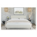 Béžová čalúnená dvojlôžková posteľ s roštom 160x200 cm Barker – Ropez