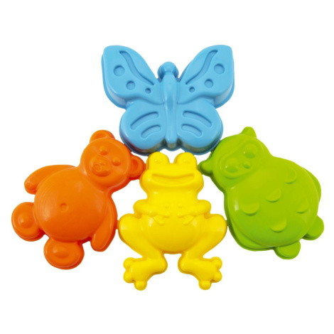 Formičky Bábovky na piesok plast zvieratká 4 ks v sieťke Teddies
