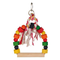 Trixie Arch swing with colourful blocks, wood, 13 × 19 cm