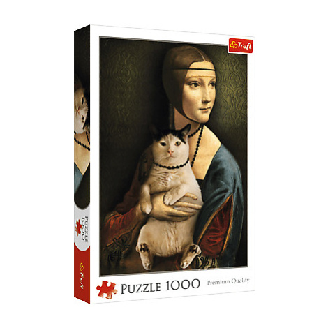 Trefl Puzzle 1000 - Dáma s mačkou