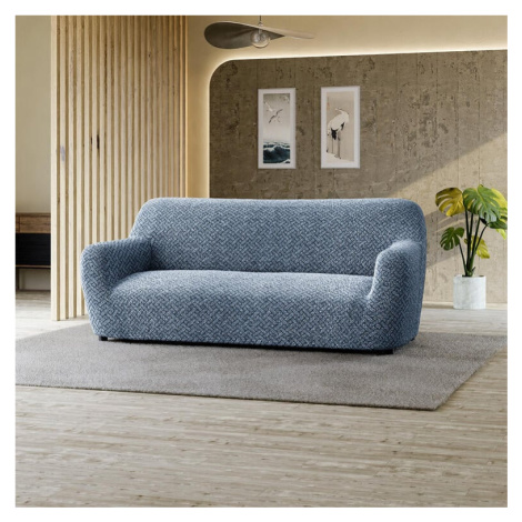 Bielastické poťahy VENEZIA modrá trojkreslo (š. 170 - 220 cm)