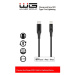 Kábel WG USB-C na Lightning s MFI, 1m, čierna