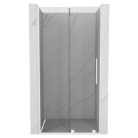 MEXEN/S - Velár posuvné sprchové dvere 110, transparent, biela 871-110-000-01-20