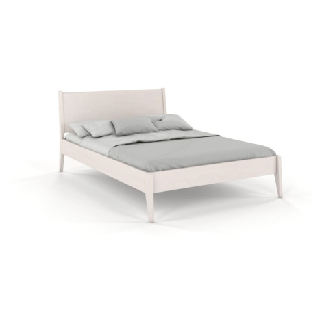 Biela dvojlôžková posteľ z bukového dreva 140x200 cm Visby Radom – Skandica