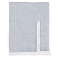 Modrý pléd s podielom bavlny Euromant Summer Linen, 140 x 180 cm