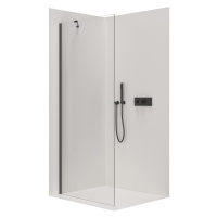 CERANO - Sprchová zástena Walk-in Onyx YL/P - čierna matná, transparentné sklo - 150x200 cm, CER