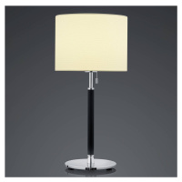 Stolová lampa Pull, textilné tienidlo, 53 cm