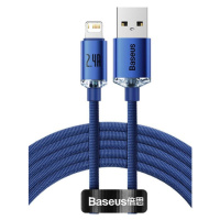 Kábel Baseus Crystal Shine CAJY000003, USB to Lightning 8-pin 2,4A, 1.2m, modrý