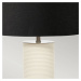 Textilná stolová lampa Ripple biela/čierna