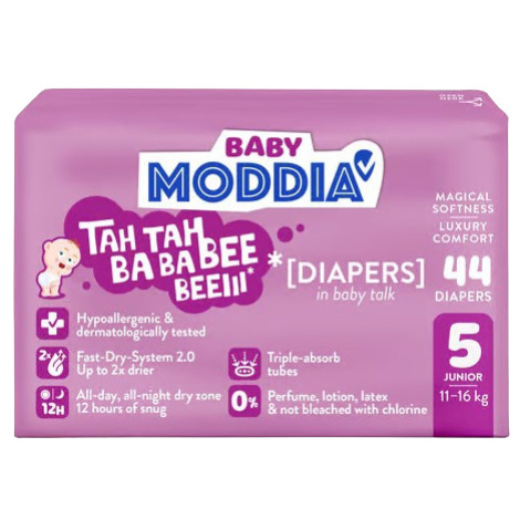 MODDIA BABY Diapers Jednorazové plienky 5 Junior (11–16 kg), 44 ks