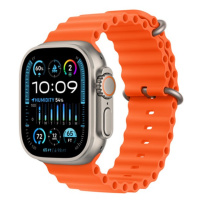 APPLE WATCH ULTRA 2 GPS + CELLULAR, 49MM TITANIUM CASE WITH ORANGE OCEAN BAND, MREH3CS/A