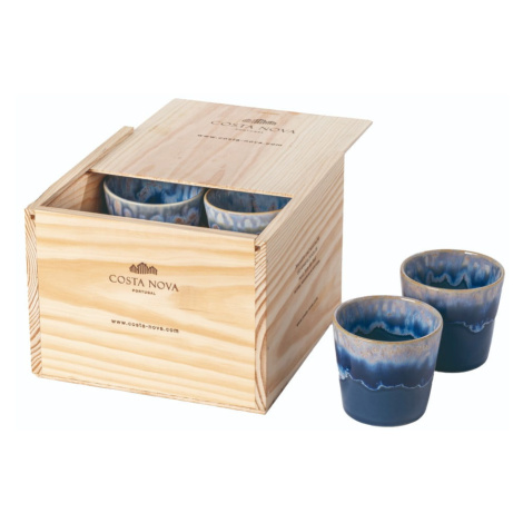 Modré šálky v súprave 8 ks na espresso z kameniny Grespresso – Costa Nova