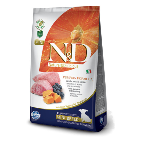 N&D Pumpkin DOG Puppy Mini Lamb & Blueberry 800g