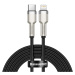 Kábel USB-C cable for Lightning Baseus Cafule, PD, 20W, 2m, black (6953156202108)