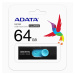 ADATA Flash Disk 64GB UV220, USB 2.0 Dash Drive, biela/sivá