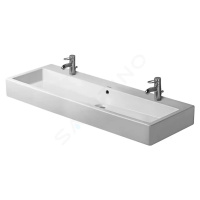 DURAVIT - Vero Dvojumývadlo, 1200x470 mm, s 2 otvormi na batérie, alpská biela 0454120024