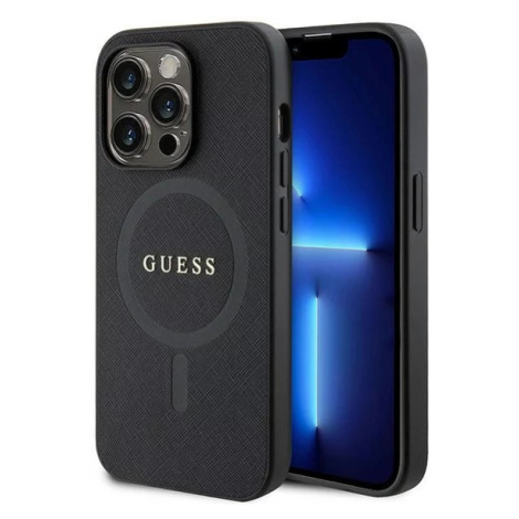 Kryt Guess GUHMP15LPSAHMCK iPhone 15 Pro 6.1" black hardcase Saffiano MagSafe (GUHMP15LPSAHMCK)