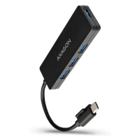 AXAGON HUE-G1C, 4x USB 3.2 Gen 1 SLIM hub, pevný 14 cm kábel Type-C