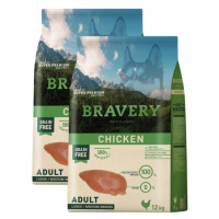 Bravery Dog Medium/Large Adult Chicken - 2 x 12kg