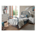 Modrá kovová detská posteľ Vipack New York, 90 × 200 cm