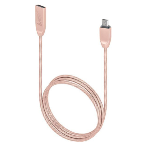 Micro USB kábel Metal Zinkový pre smartfóny ružovo zlatý