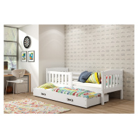 Expedo Detská posteľ FLORENT 2 + matrac + rošt ZADARMO, 90x200 cm, biela, biela