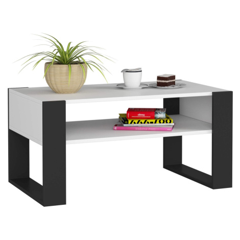 Konferenční stolek DOMI bílý/černý