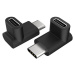 Akasa adaptér USB3.1 Gen2 USB-C - USB-C, 90 °, 2ks v balení