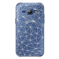 Plastové puzdro iSaprio - Abstract Triangles 03 - white - Samsung Galaxy J1