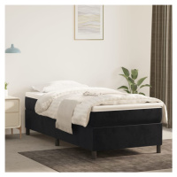 vidaXL Posteľný rám boxspring s matracom čierny 90x200 cm zamat