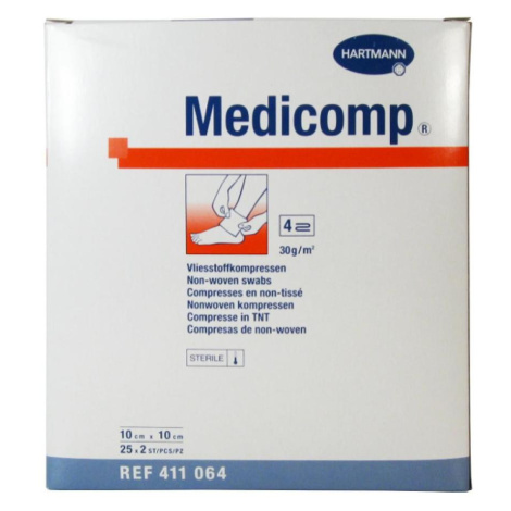 Kompres Medicomp sterilné 10x10cm / 25x2ks Hartmann
